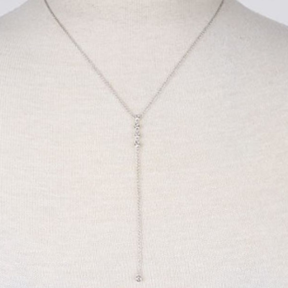 💎 18kt YG CZ Drop / Daity Gold Necklace - Picture 2 of 4